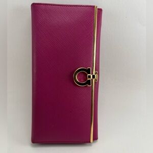 Salvatore Ferragamo Long Wallet (Berry)